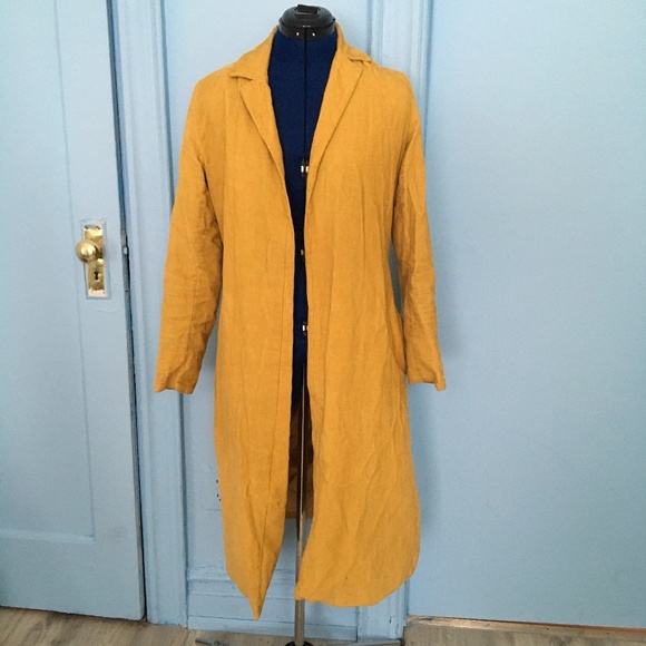 Nasty Gal Jackets & Blazers - yellow mustard long coat